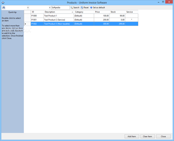 Uniform Invoice Software screenshot 3