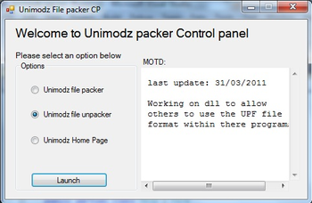 Unimodz File Packer screenshot