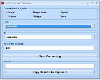 Unit Conversion Software screenshot