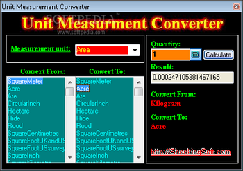 Unit Measurement Converter screenshot