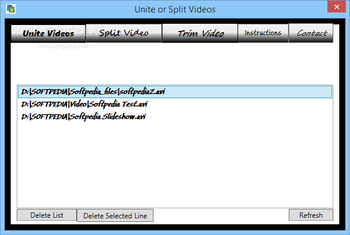 Unite or Split Videos screenshot