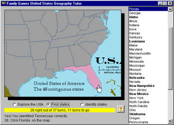 United States Geography Tutor screenshot