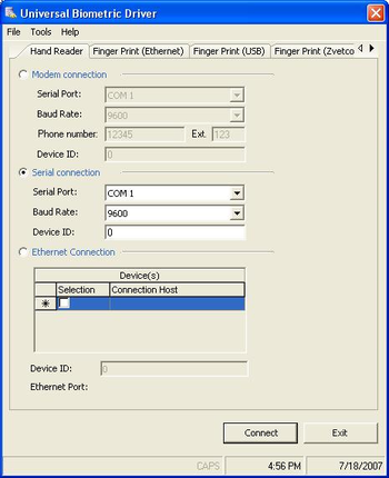 Universal Biometric Driver screenshot