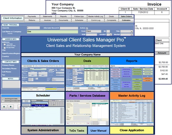 Universal Client Sales Manager Pro screenshot
