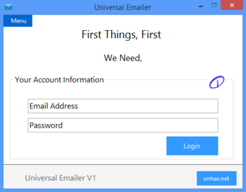 Universal Emailer screenshot