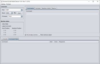 Universal Gcode Sender screenshot