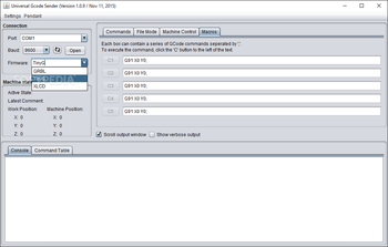 Universal Gcode Sender screenshot 2