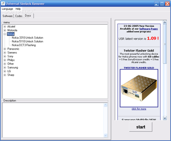 Universal Simlock Remover screenshot