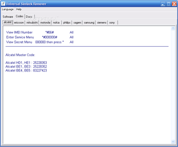 Universal Simlock Remover screenshot 2