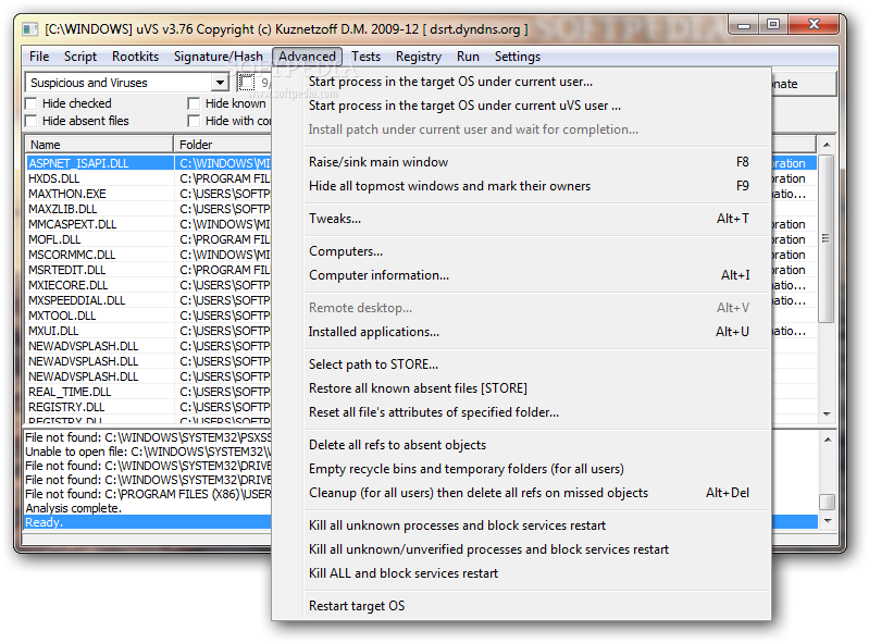 download Universal Virus Sniffer 4.14 download Universal Virus Sniffer 4.14