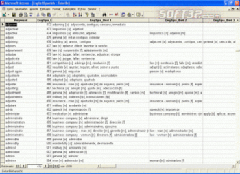 University Dictionary Language Database screenshot 2