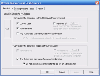 Unlock Administrator screenshot