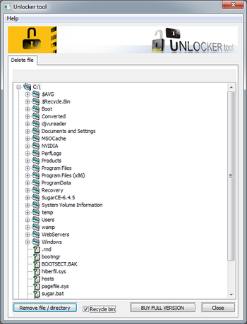 Unlocker Tool screenshot