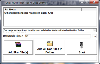 Unrar Multiple Rar Files At Once Software screenshot