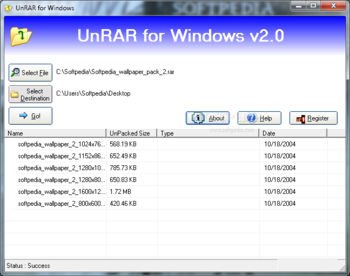 UnRAR screenshot