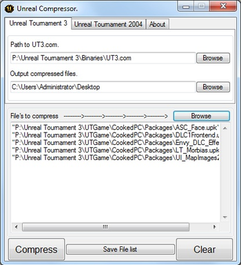 Unreal Compressor screenshot