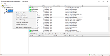 Unreal Media Server screenshot 2