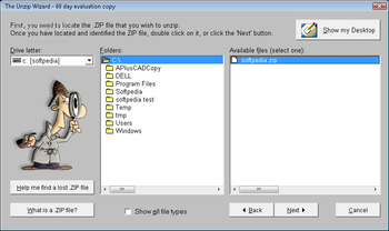 Unzip Wizard screenshot
