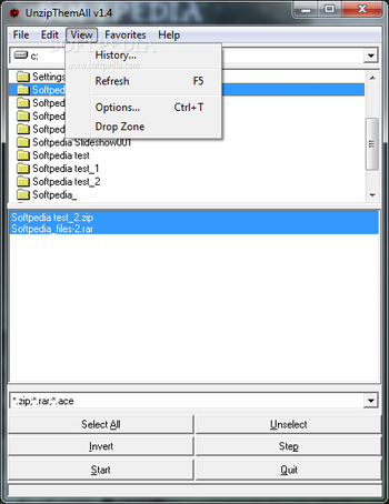UnzipThemAll screenshot 2