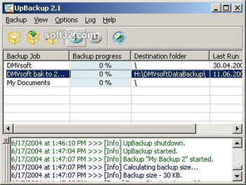UpBackup screenshot