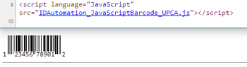 UPC-A and EAN-13 JavaScript Generator screenshot