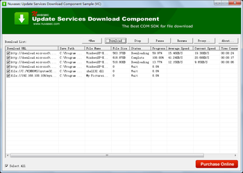 Update Services Download Component screenshot