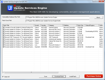 Update Services Engine screenshot