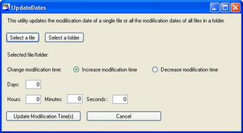 UpdateDates screenshot 2