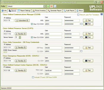 Uplinx Report Tool for Cisco Unified Communications screenshot 3
