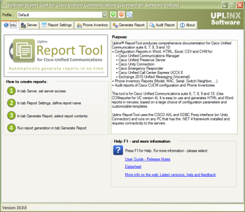 Uplinx Report Tool for Cisco Unified Communications screenshot 6