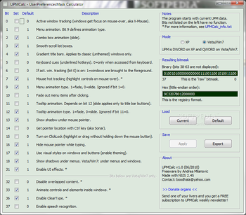 UPMCalc screenshot