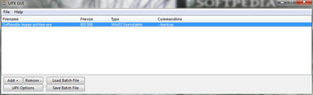 UPX GUI screenshot