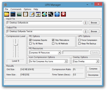 UPX Manager screenshot