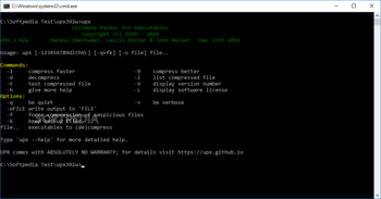 UPX screenshot