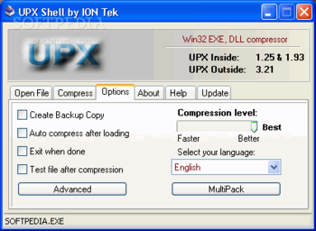 UPX Shell screenshot 2