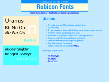 Uranus Font Type1 screenshot 2