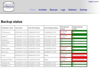 UrBackup Client screenshot