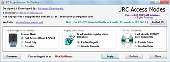 URC Access Modes screenshot 3