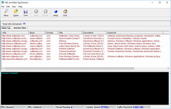 URL and Meta Tag Extractor screenshot