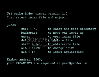 URL Cache Index Viewer screenshot 2
