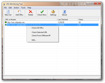 URL Monitoring Tool screenshot