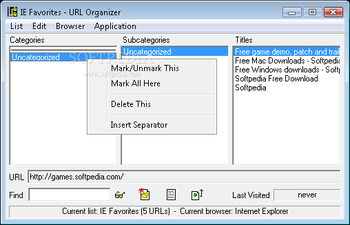 URL Organizer 2 screenshot