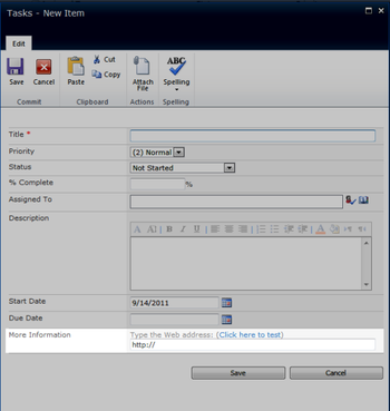 URL Plus Field screenshot