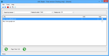 URL Radar Free version screenshot
