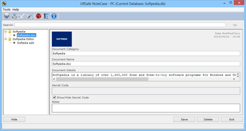 URSafe NoteCase - PC screenshot 2