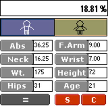 U.S. Army Body Fat % Calculator screenshot 3