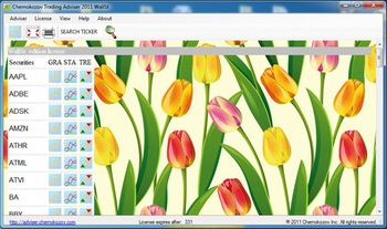 US Ticker Stock Trading Advisor 2011 screenshot