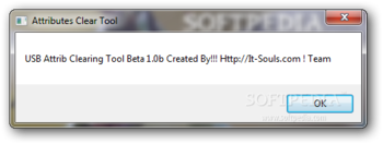 USB Attrib Clearing Tool screenshot
