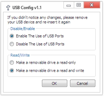 USB Configuration screenshot