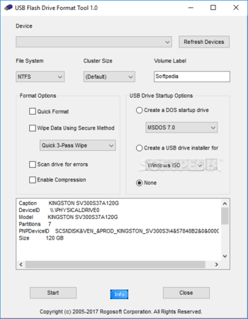 USB Flash Drive Format Tool screenshot